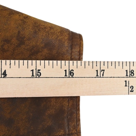 VTG 80s Banana Republic Leather Photojournalist Vest Mill Valley Gorpcore Lined - Picture 16 of 16